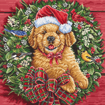 Рождественский щенок Letitstich L8053, цена 4 341 руб. - интернет-магазин Мадам Брошкина